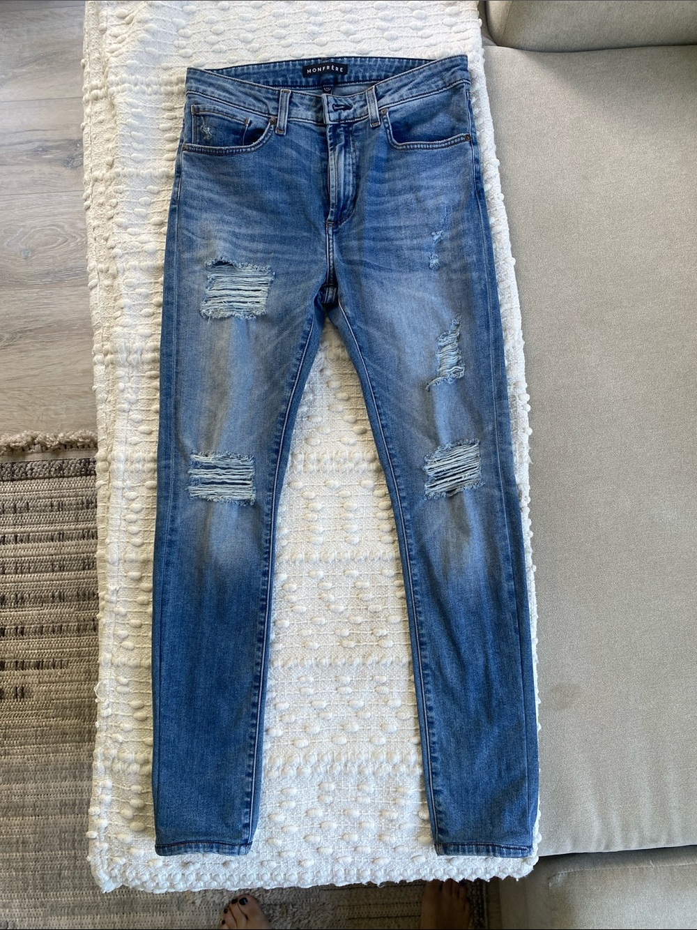 Slim Ripped Blue Men's Jeans - Modern Slim Fit